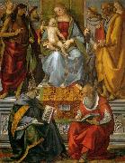 Luca Signorelli Virgin Enthroned with Saints oil painting artist